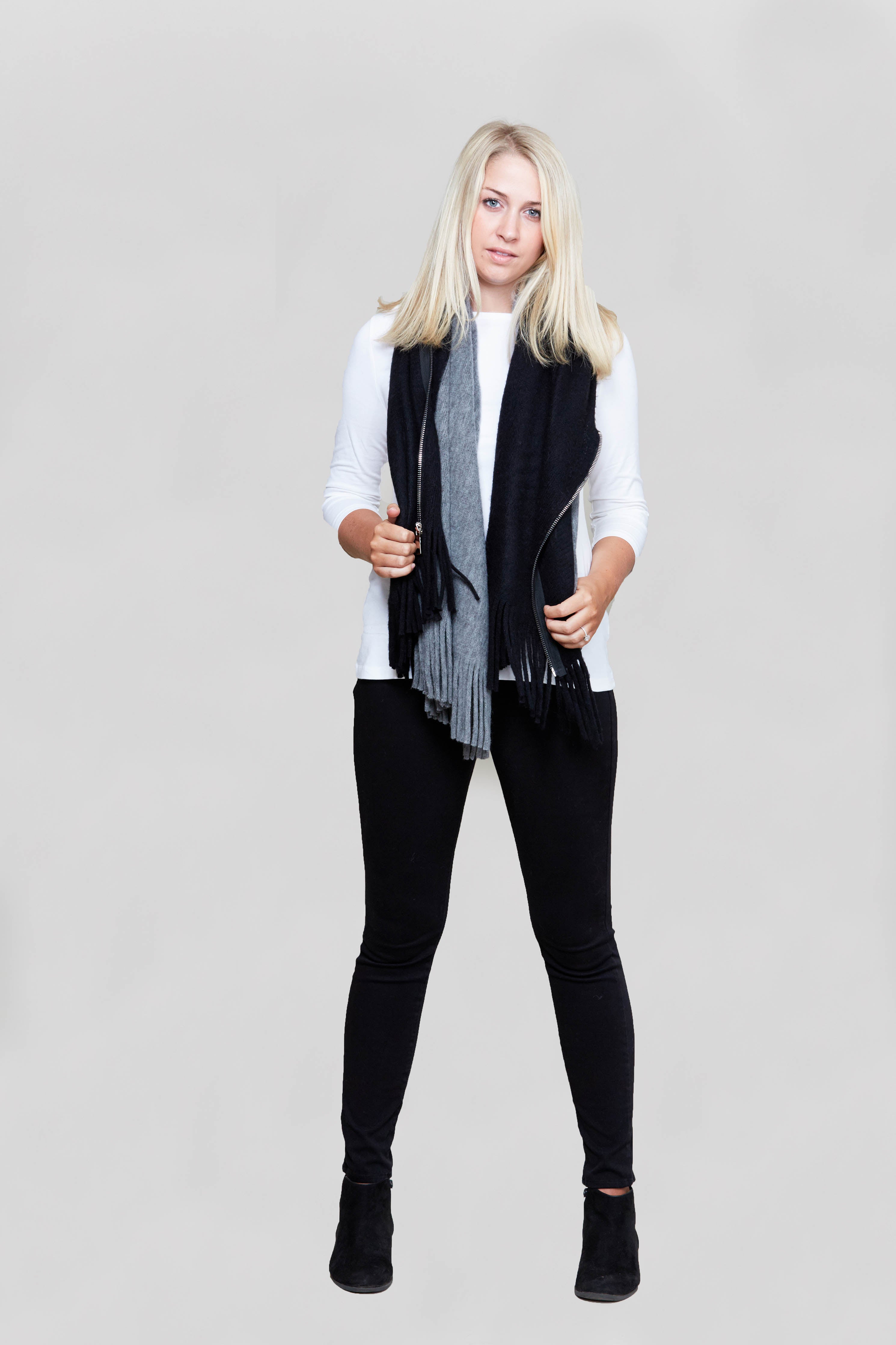 Zipper Poncho Scarf