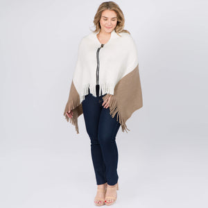 Zipper Poncho Scarf